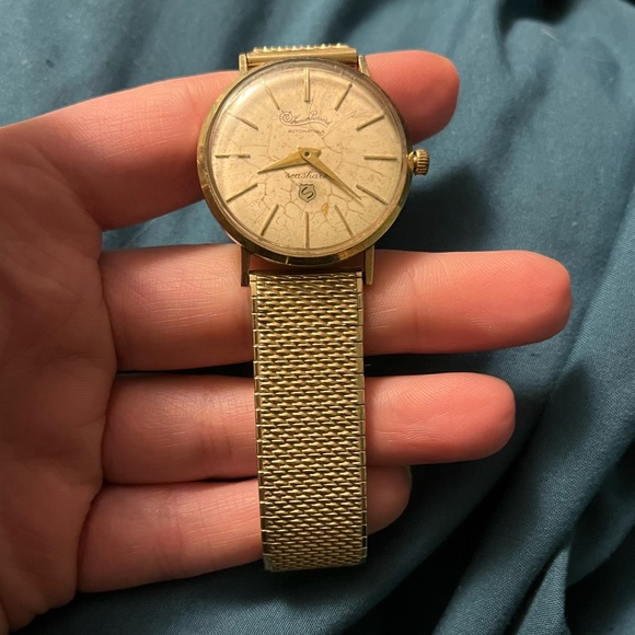 Vintage 14K Gold Lucien Piccard Seashark Men’s Automatique Wind-Up Watch - Picture 7 of 7